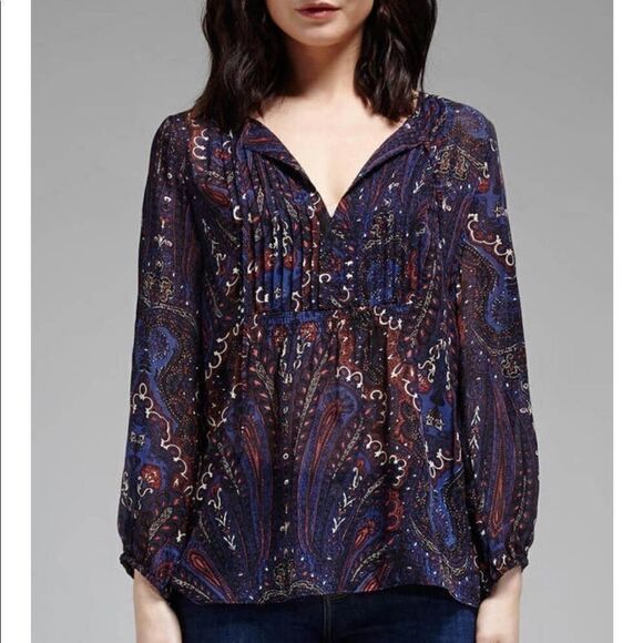 JOIE VANDREA SHEET BLOUSE - PAISLEY PRINT - Picture 1 of 7